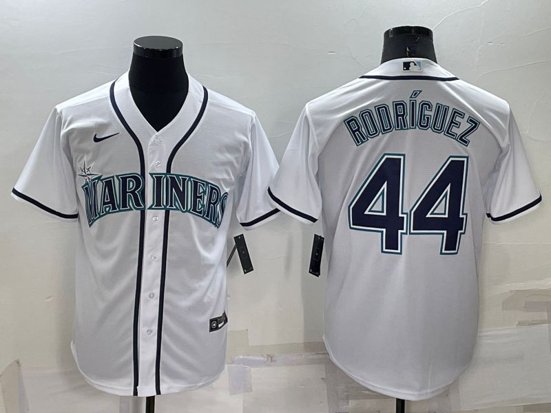 Men Seattle Mariners 44 Rodriguez White Game Nike 2022 MLB Jersey